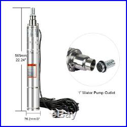 0.25KW Borehole Deep Well Submersible Water Pump House/Garden + Cable14m