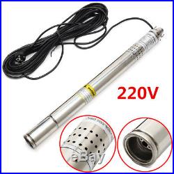 0.5 HP Water Pump AC 220V 370W 50mm Submersible Bore Deep Well 180ft 8GPM IP68