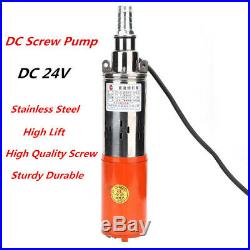 1'' 12V-0.8m³-35m Portable Submersible Water Pump DC Screw High Lift Stainless