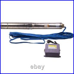 1.5HP 1.1KW Borehole Deep Well Water Submersible Pump 50Hz 220-240V 20M Cable