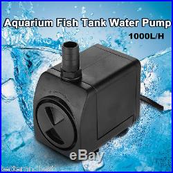 1000L/H Submersible Aquarium Pump Fish Tank Sump Pond Waterfall Water Feature UK