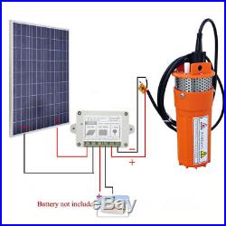 100W Solar Panel &12V Submersible Pump Deep Well DC Pump for Farm Watering 230ft