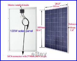 100W Solar Panel &12V Submersible Pump Deep Well DC Pump for Farm Watering 230ft