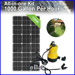 100W Solar Panel with Solar Water Pump Kit for Farm Watering Washing