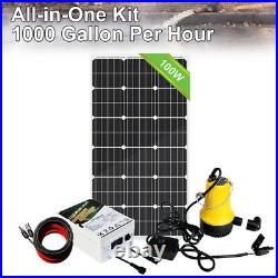 100W Solar Well Pump System, 100W Solar Panel + 12V Water Pump + 10AH Battery