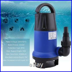 1100W Electric Submersible Pump forDirty Clear Water Garden Tank Pool Pond Drain