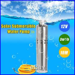 12V/24V 10/30M/40M/80M 2/3/5m³/h Steel Submersible Deep Well Solar Water Pump