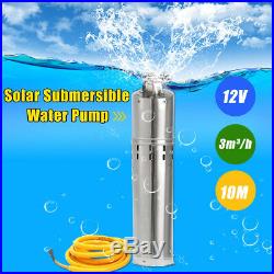 12V/24V 10/30M/40M/80M 2/3/5m³/h Steel Submersible Deep Well Solar Water Pump