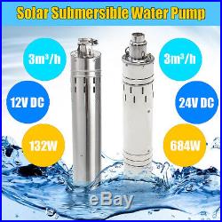 12V/24V 3m³/Hour DC 684W 132W Solar Submersible Water Pump Stainless Steel 80M