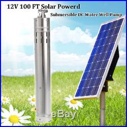 12V 30M 3500r/m Head Brushless Deep Well Solar Submersible Water Pump 2m³/h