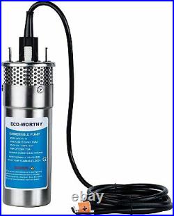 12V DC Stainless Solar Powered Submersible Water Well Pump for Garden Farm Pond