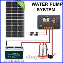 12V Solar Water Pump System with100W Solar Panel Kit &Extention Cable for Watering