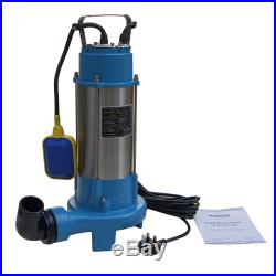 151615 1300w Submersible Sewage Dirty Waste Water Pump With Cutter Shredder