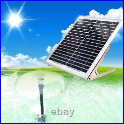 15W Double Pump Power Storage Remote Control Pond Solar Submersible Water New