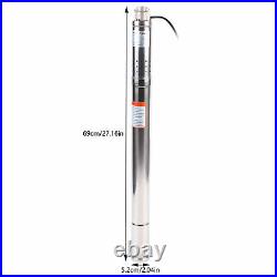 2 Deep Well Borehole Submersible Pump Clean Water 370W 55m Head StainlessSteel