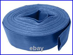 2 Layflat Hose PVC Water Delivery Discharge Pipe Pump Lay Flat Irrigation Blue