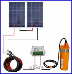 200W 24V Solar Powered Deep Well Water Pump Kit Submersible Pumping System Tool