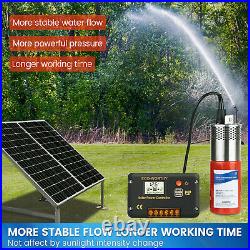 200W Mono Solar Panel Kit + 24V Submersible Deep Well Water Pump for Farm Garden