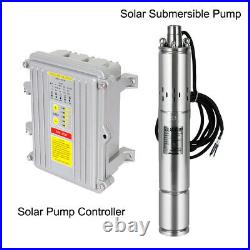 200With600W Solar Panel Bore Well Water Pump System 3 Inch/75mm Screw Pump+MPPT
