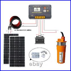 2100W Solar Panel+DC 24V Deep Well Solar Submersible Water Pump for Farm&Ranch
