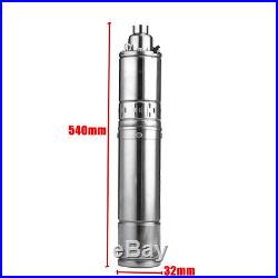 220V 750W Submersible Bore Deep Well Water Pump 75M Lift 4000L/H Stainless Steel