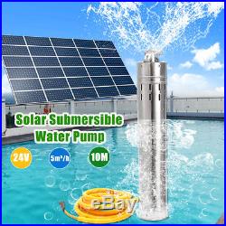 24V 216W Solar Submersible Farm Water Pump 5m³/hour 10M Head Deep Well Machine
