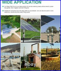 24V 2m³/h 244W 290W 340W Solar Photovaltaic Powered Submersible Water Pump Deep