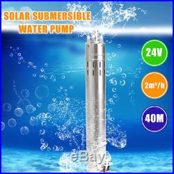 24V 2m3/h 284W Stainless Steel Brushless Solar Powered Water Pump Submersible