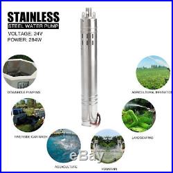 24V 2m3/h 284W Stainless Steel Brushless Solar Powered Water Pump Submersible