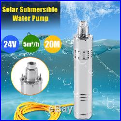 24V 420W 5m³/H Solar Submersible Water Pump Brushless Stainless Steel 20M Head