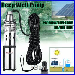 24V/48V 40/60M Solar Powered Water Pump Deep Well Submersible Pump