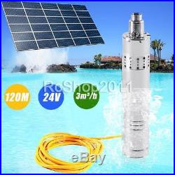 24V 864W 120M 3m³/h Head Brushless Steel Deep Well Solar Submersible Water Pump