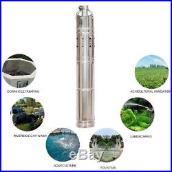24V DC 284W Solar Submersible Water Pump Stainless Steel 2m3/Hour 40M Head+Cable