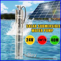 24V DC 2m3/h 284W Stainless Steel Brushless Solar Powered Water Pump Submersible