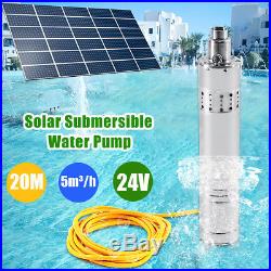 24V DC 420W Solar Submersible Water Pump Stainless Steel 5m3/Hour 20M Head