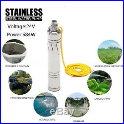 24V DC 684W Solar Submersible Water Pump Stainless Steel 3m3/Hour 80M Head Deep