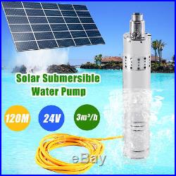 24V DC 864W Solar Submersible Water Pump Stainless Steel 3m3/Hour 120M Head