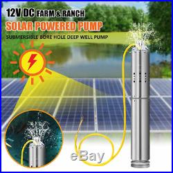 24V Solar Water Pump 40m Deep Well Solar Submersible Pump Steel Machine 2m³/h