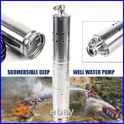24V Submersible Deep Solar Well Water Pump Watering Irrigation Farm & Ranch DHL