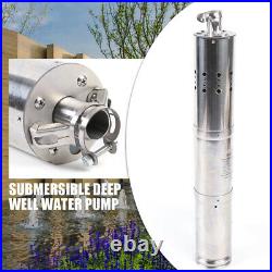 24V Submersible Deep Solar Well Water Pump Watering Irrigation Farm & Ranch DHL