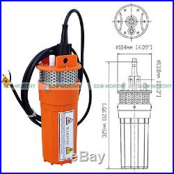 24V Volt Submersible Deep Well Water Pump Solar Battery for Pond Watering Home