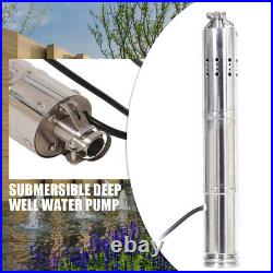 24V solar water pump submersible pump deep well pump 2m³/h stainless steel 40m