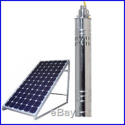 24v DC Solar Water Pump 120M Deep Well Solar Submersible Pump Steel Machine///