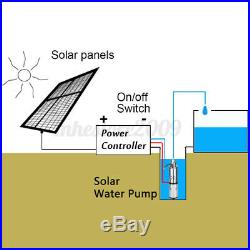 280W 24V 3m³/h 60m Solar Water Pump Submersible Bore Hole Deep Well Pump