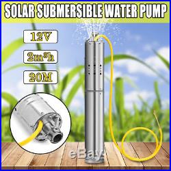 2m³/H 110W Solar Powered Water Pump Farm&Ranch Submersible Bore Hole Deep Well