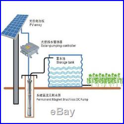 3 Deep Well DC Solar Water Pump Submersible140With400W Bore Hole MPPT Controller