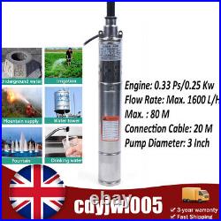 3'' Deep Well Pump Submersible Bore Hole Water Pump Stainless Irrigation Pump