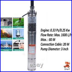 3'' Deep Well Pump Submersible Bore Hole Water Pump Stainless Irrigation Pump