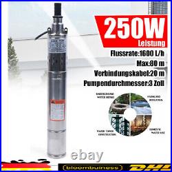 3'' Deep Well Pump Submersible Bore Hole Water Pump Stainless Irrigation Pump