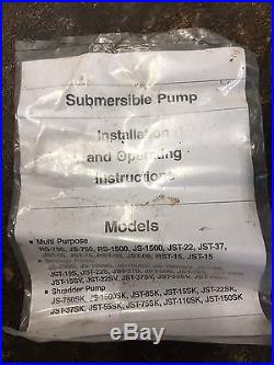 3 Heavy Duty Submersible Sewage Sump Pump Slurry, Waste Water Cesspit JS750SV